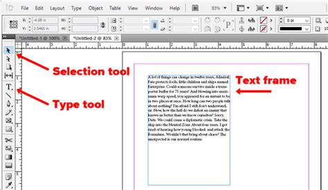 insert text box indesign.